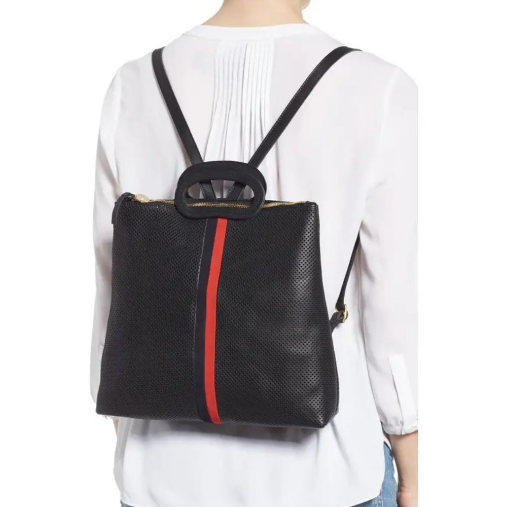 8/25 LAST DAY📦 Clare V Marcelle Black Perforated Leather Backpack